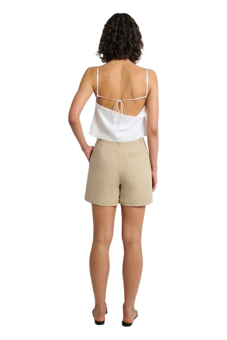 Air Linen Boyfriend Short, Alternate, color, JUTE