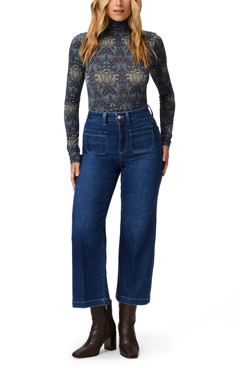 PAIGE Spotlight Patch Pocket Wide Leg Jeans, Alternate, color, 