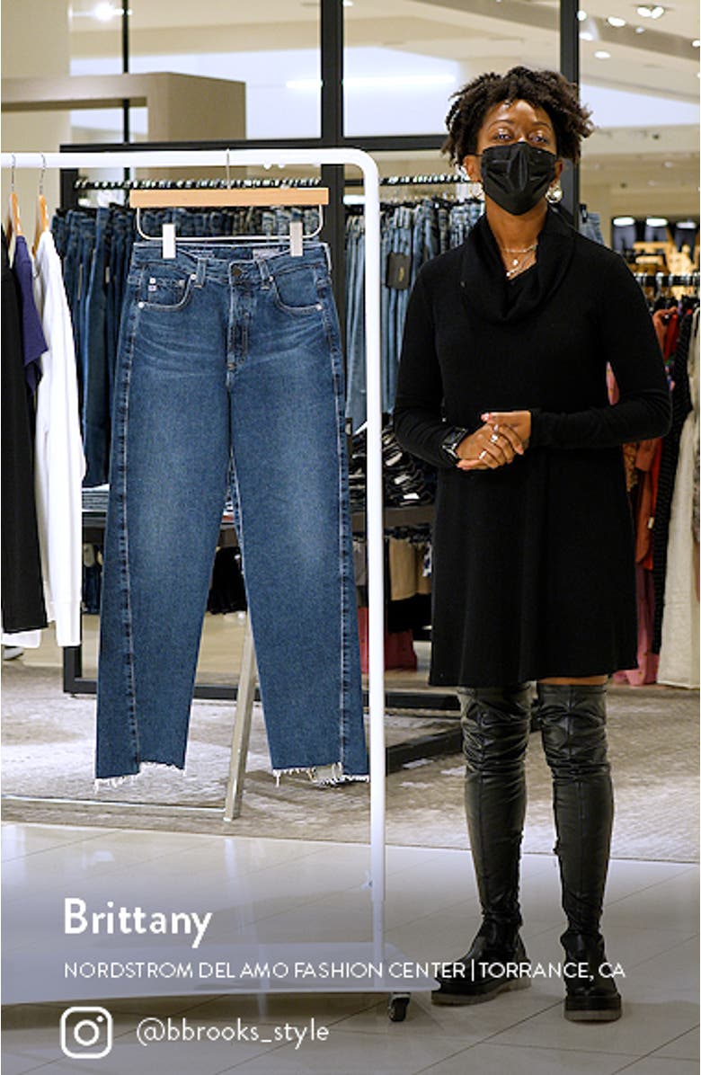 Twisted Alexis High Waist Raw Hem Jeans