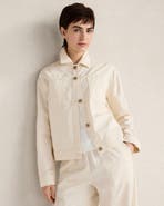Haven Well Within Cotton Ecru Denim Boxy Jacket