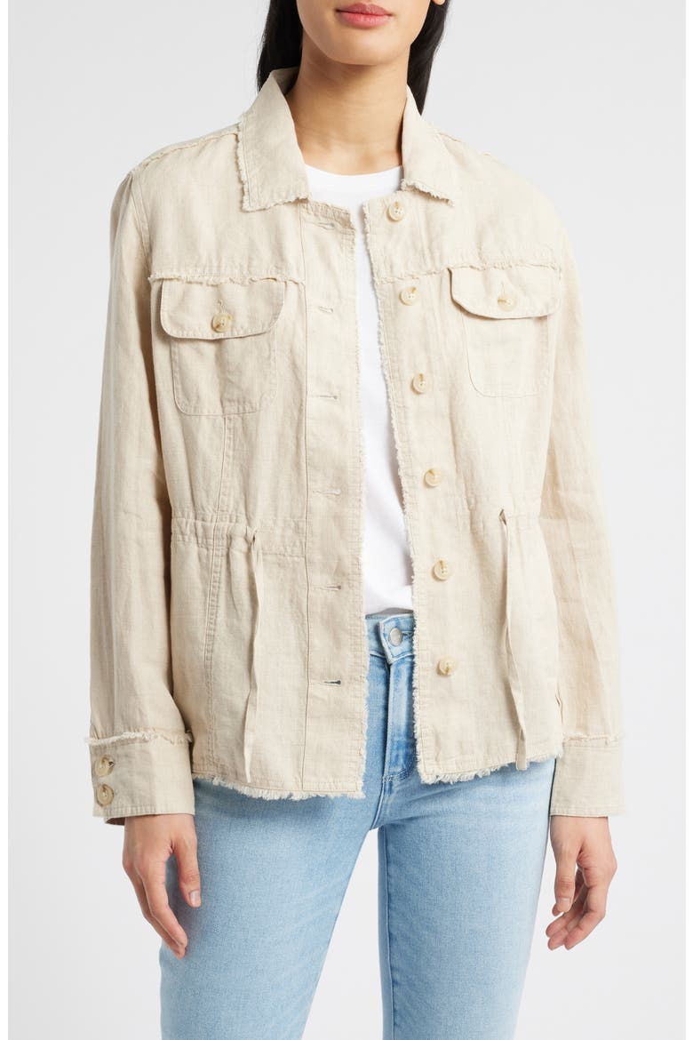 Two Palms Linen Utility Jacket, Main, color, NATURAL