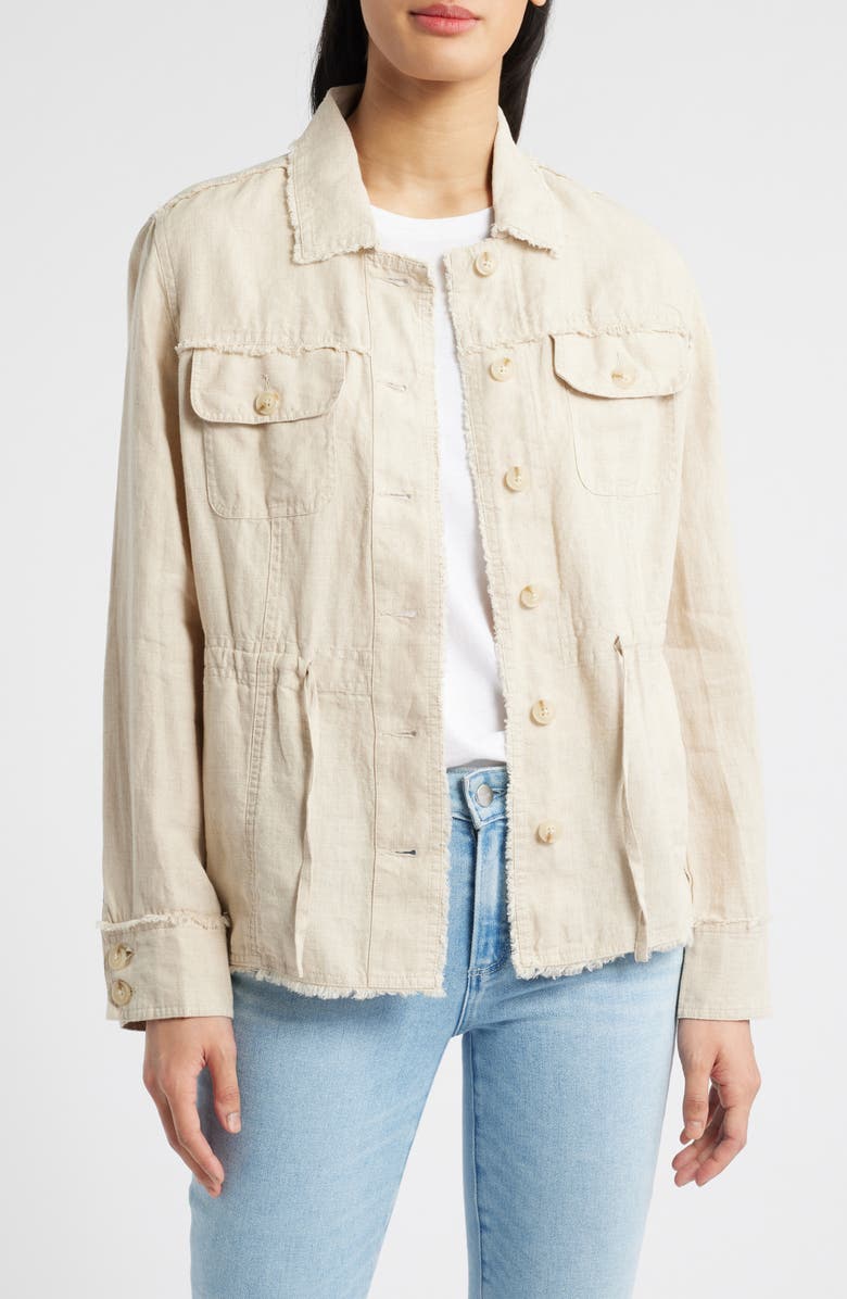 Tommy Bahama Two Palms Linen Utility Jacket, Main, color, Natural