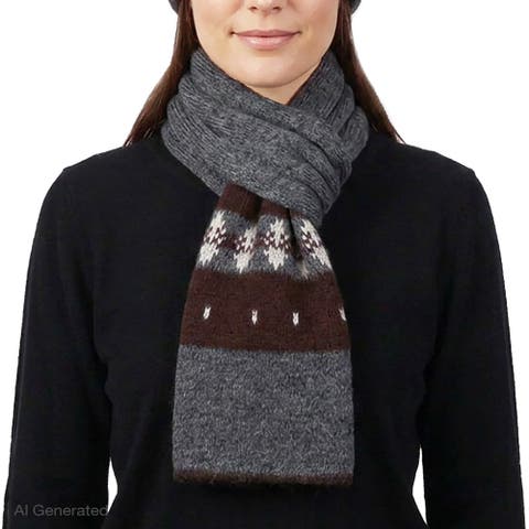 Heather Knit Ikat Scarf