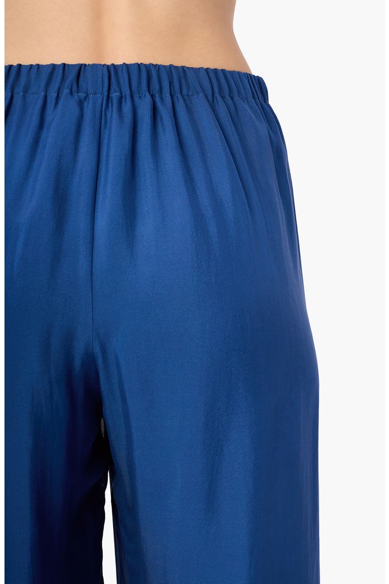 Gilda Lace Trim Silk Ankle Pants, Alternate, color, SAILOR
