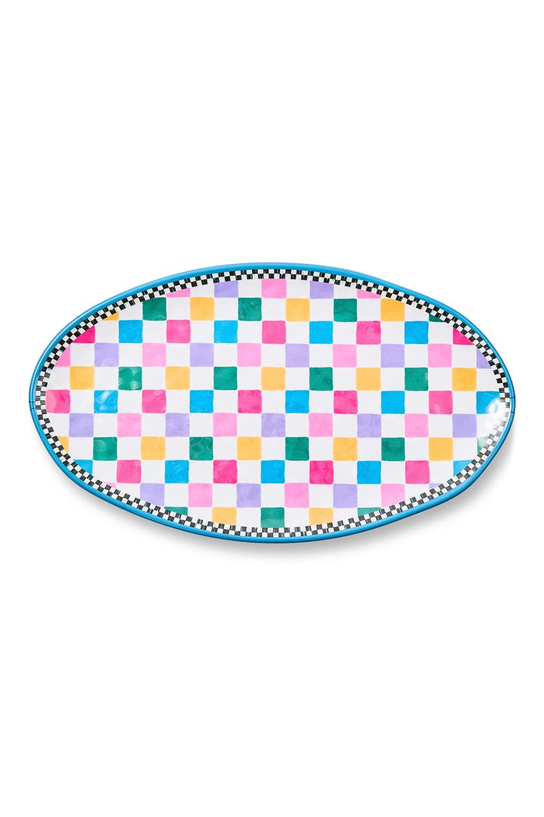 Jamboree Oval Melamine Platter, Alternate, color, BLUE MULTI