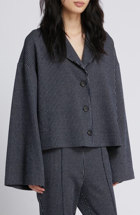 Giuliva Stripe Cotton Stretch Jersey Jacket