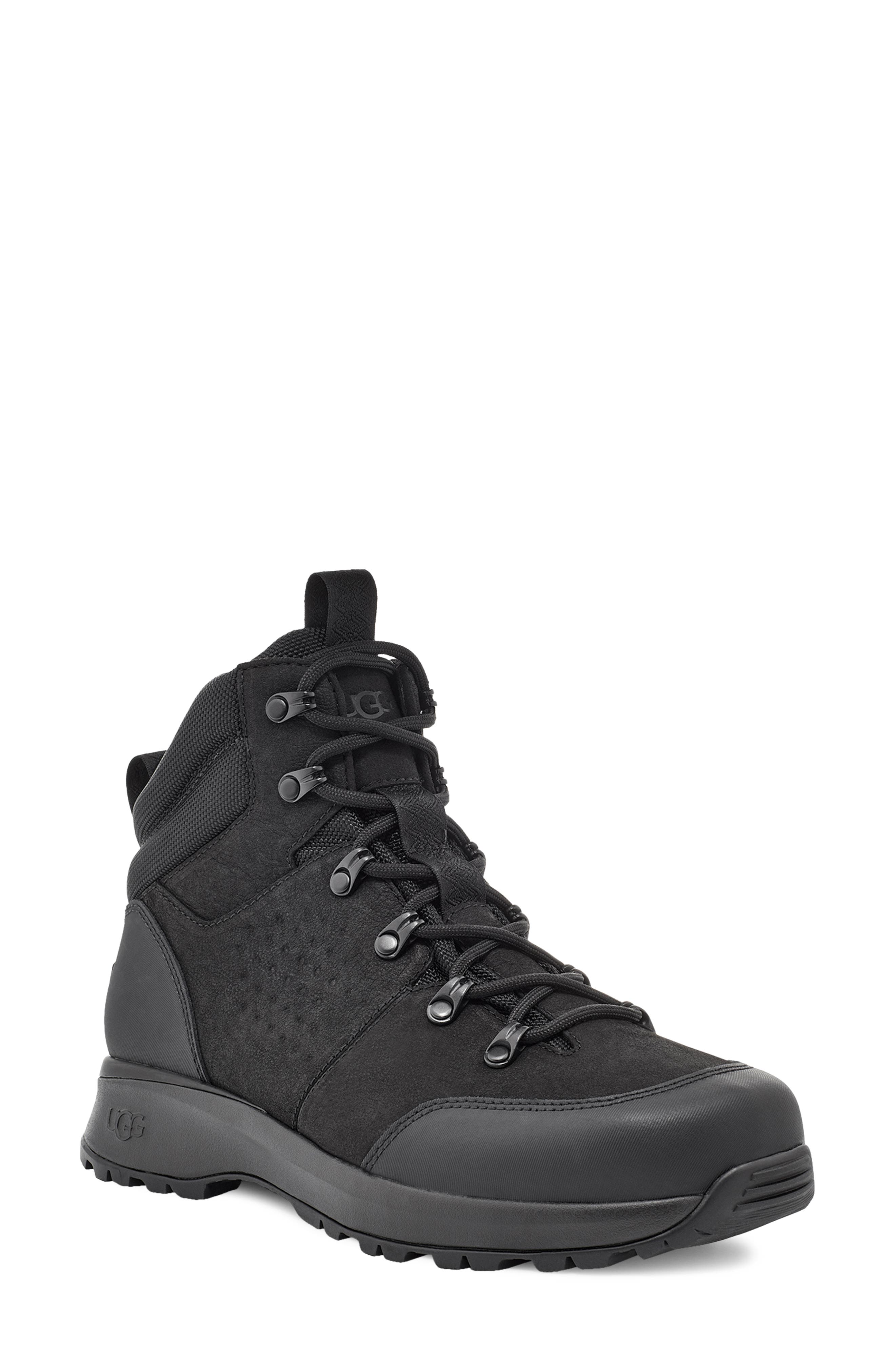 Emmett Waterproof Boot, Main, color, BLACK LEATHER