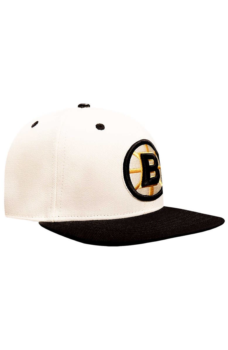 PRO STANDARD Men's Pro Standard Cream Boston Bruins Retro Classic Logo Snapback Hat, Main, color,