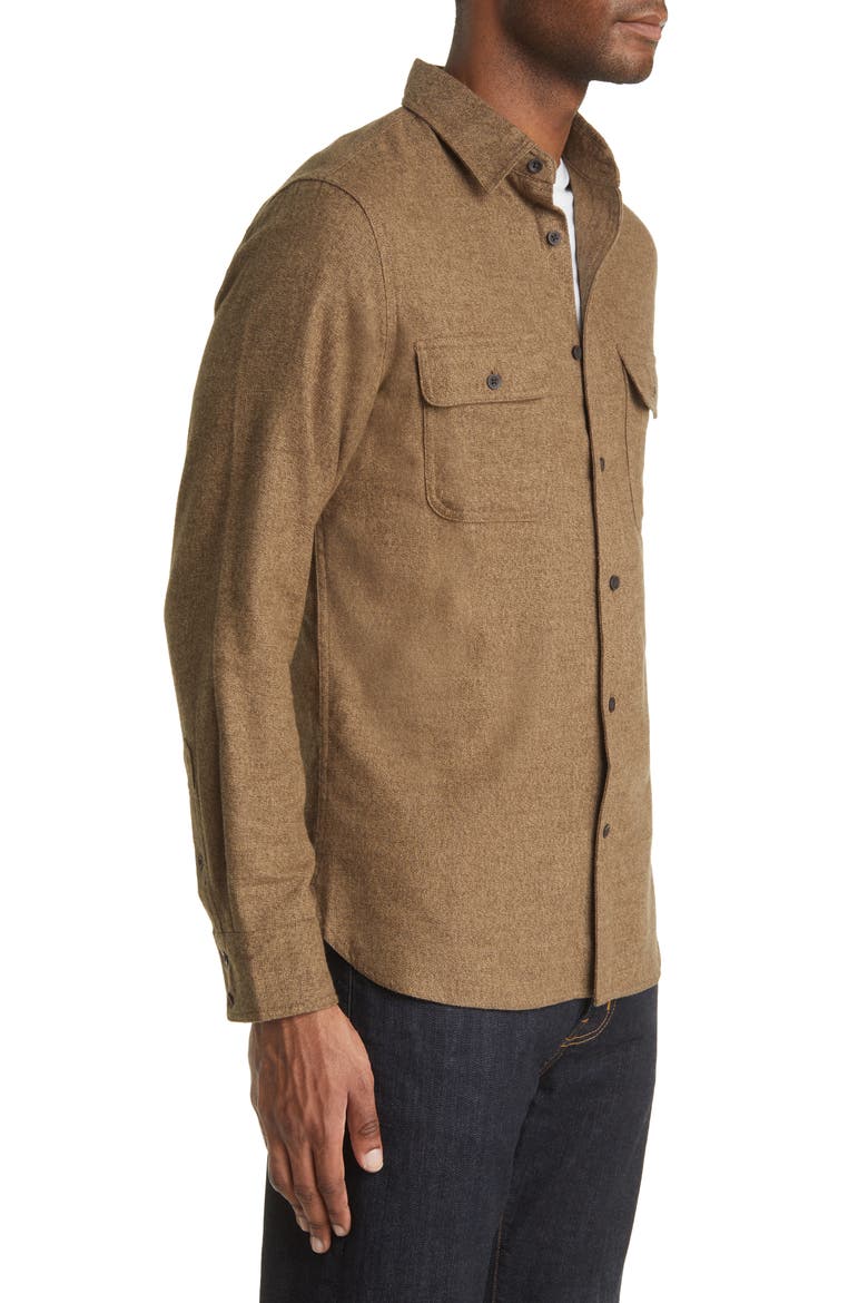 Grindle Trim Fit Flannel Button-Down Shirt, Alternate, color, BROWN WREN GRINDLE