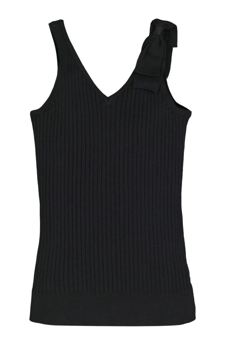 Hope & Henry Women's V-Neck Rib Knit Tank with Bow, Alternate, color,