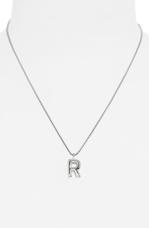 Open Edit Waterproof Bubble Initial Pendant Necklace