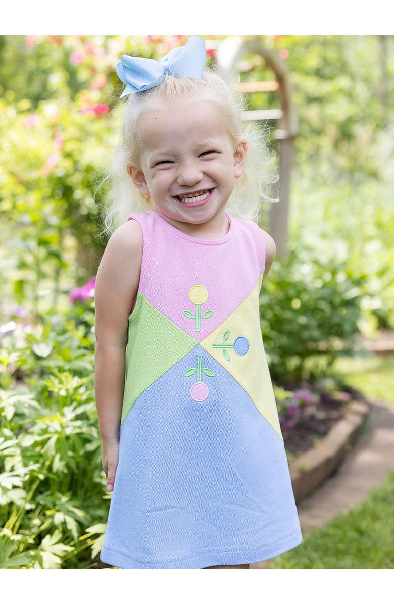 Florence Eiseman Knit Dress With Flowers, Alternate, color, Multicolor