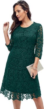 Jessica London Lace Fit & Flare Dress
