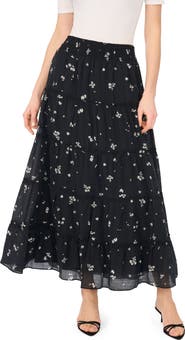 Vince Camuto Floral Tiered Skirt