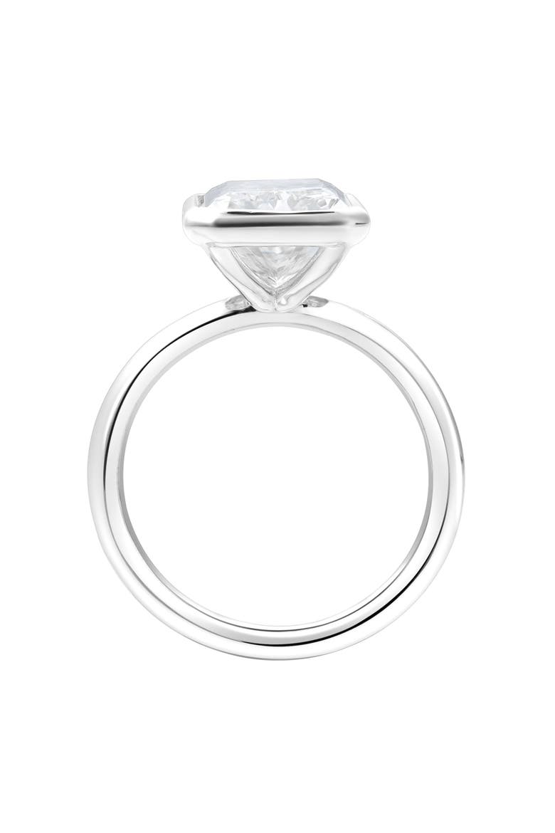 Sierra 14K Gold Radiant Bezel Lab Grown Diamond Solitaire Engagement Ring - 2 cts, Alternate, color, 14K White Gold
