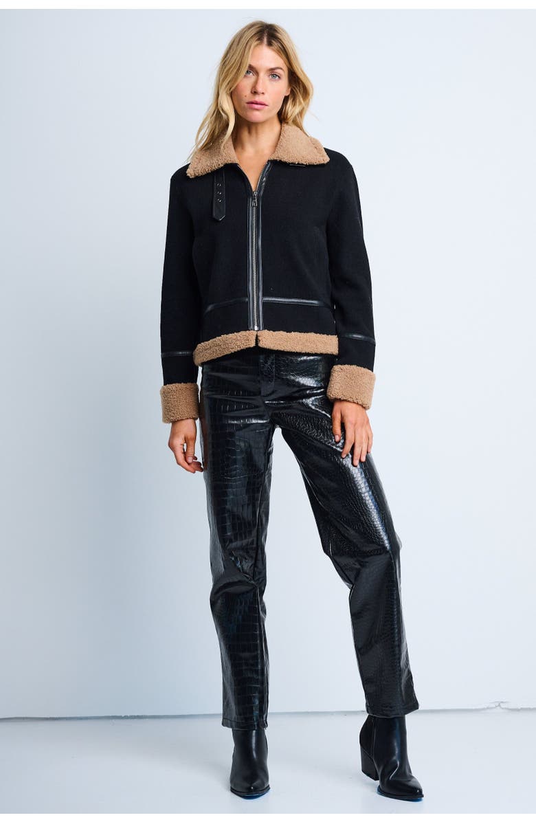 Lisa Todd The Moto Jacket, Alternate, color, Black Camel