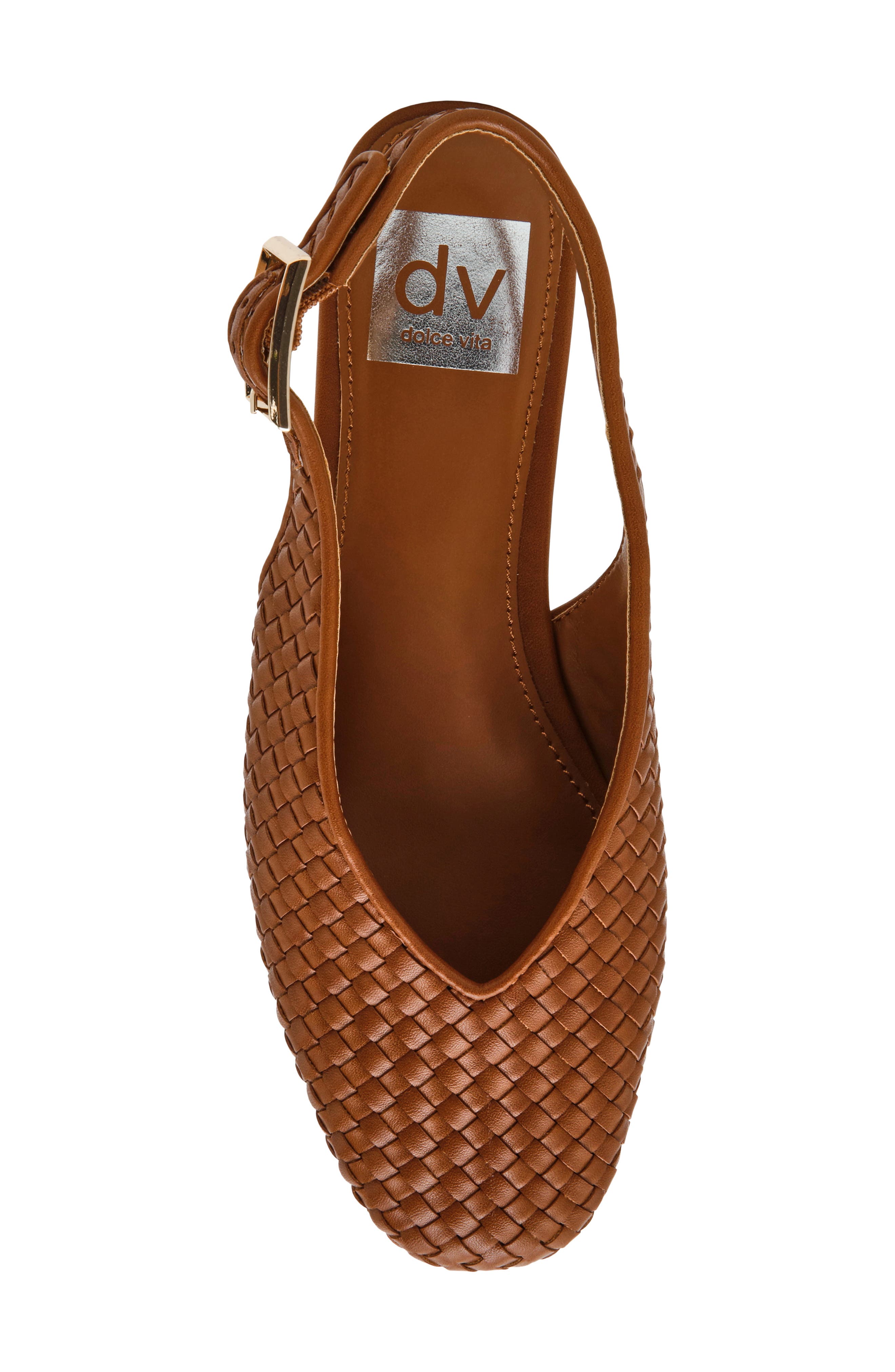 Metty Slingback Flat, Alternate, color, CHESTNUT