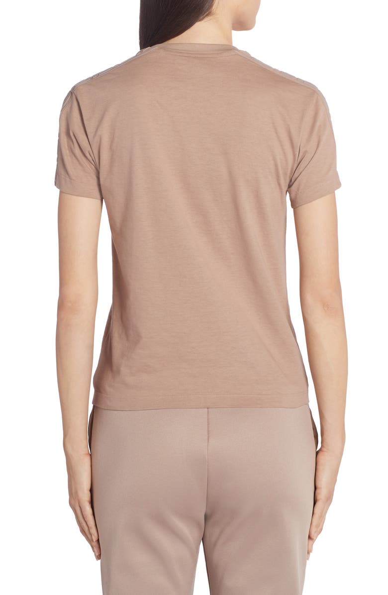 Fendi FF Logo Wool, Silk & Cashmere Tee, Alternate, color, 