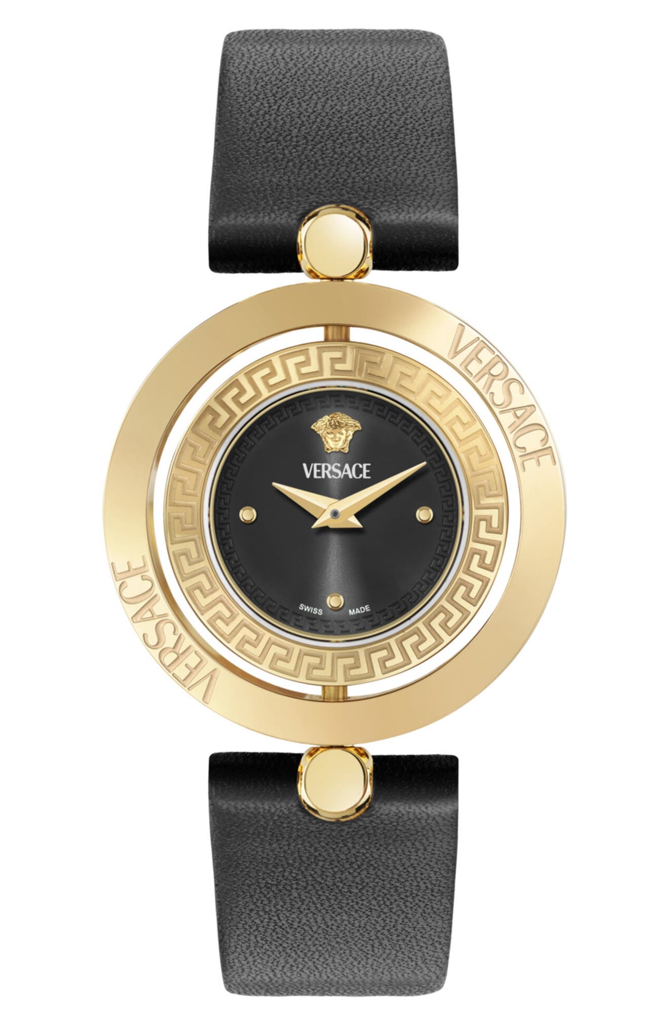 Eon Jewel Leather Strap Watch, 33.6mm