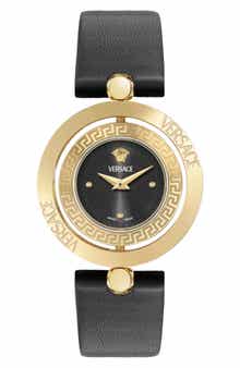 Eon Jewel Leather Strap Watch, 33.6mm