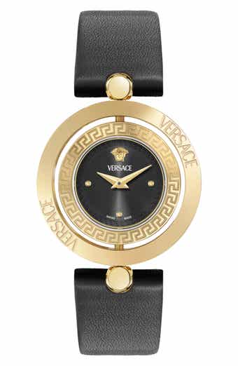 Eon Jewel Leather Strap Watch, 33.6mm