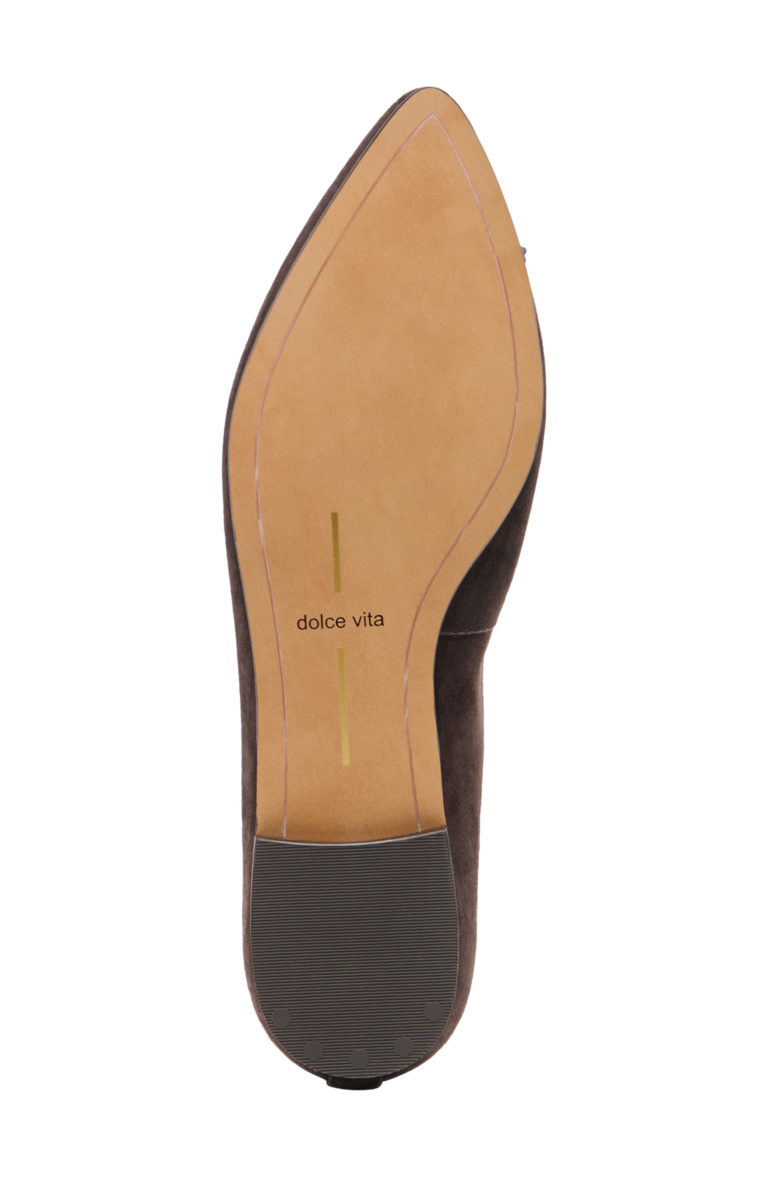 Celio Pointed Toe Flat, Alternate, color, EBONY SUEDE