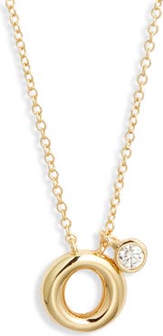 Chelsea28 Goldtone Initial Pendant Necklace