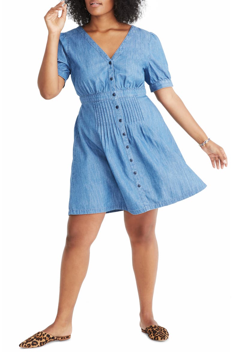Denim Daylily Dress, Alternate, color, ANNETTA WASH