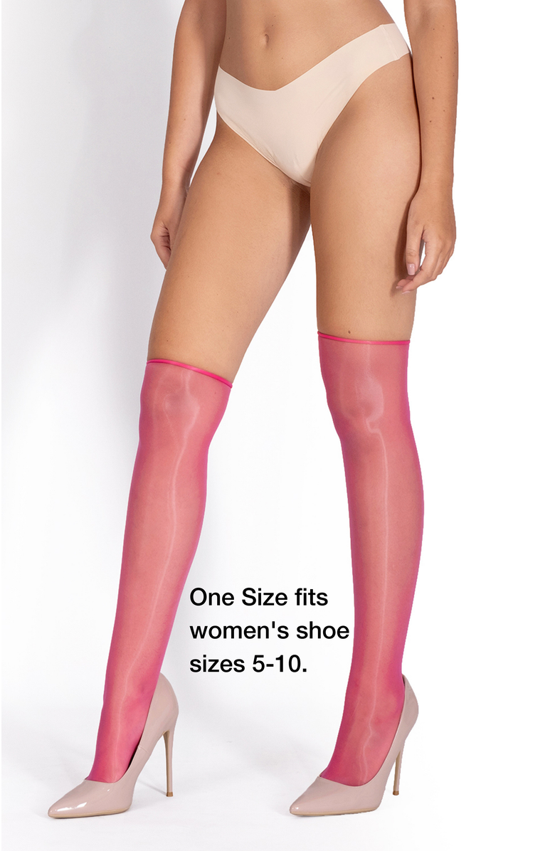 LECHERY<sup>®</sup> 2-Pack Lustrous Silky Sheer Knee-High Socks, Alternate, color, Pink