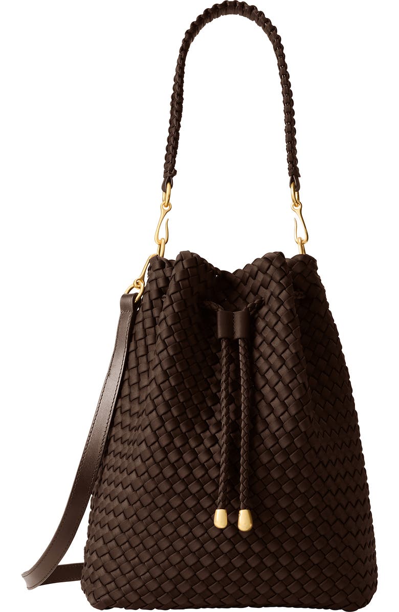 NAGHEDI Large Mercer Bucket Bag, Main, color, Chocolate