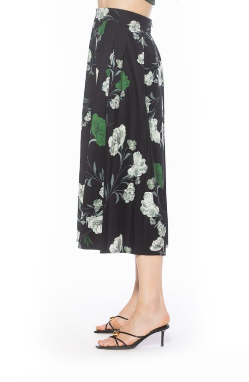 Alexia Admor Oren Pleated Midi Skirt In Multi