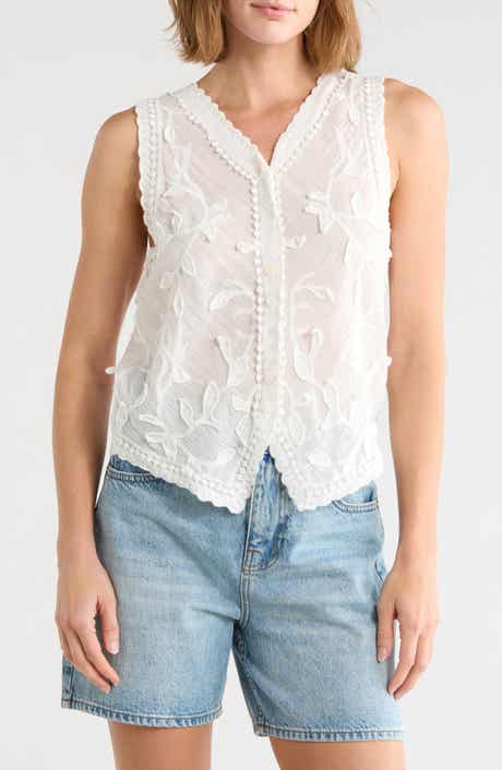 Embroidered Cotton Vest