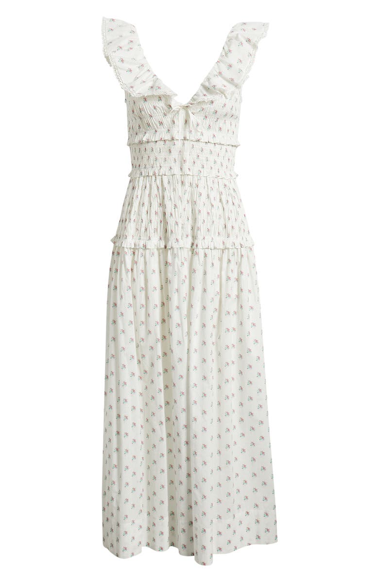 DÔEN Sorina Floral Organic Cotton Dress, Alternate, color, Petit Posy Calico