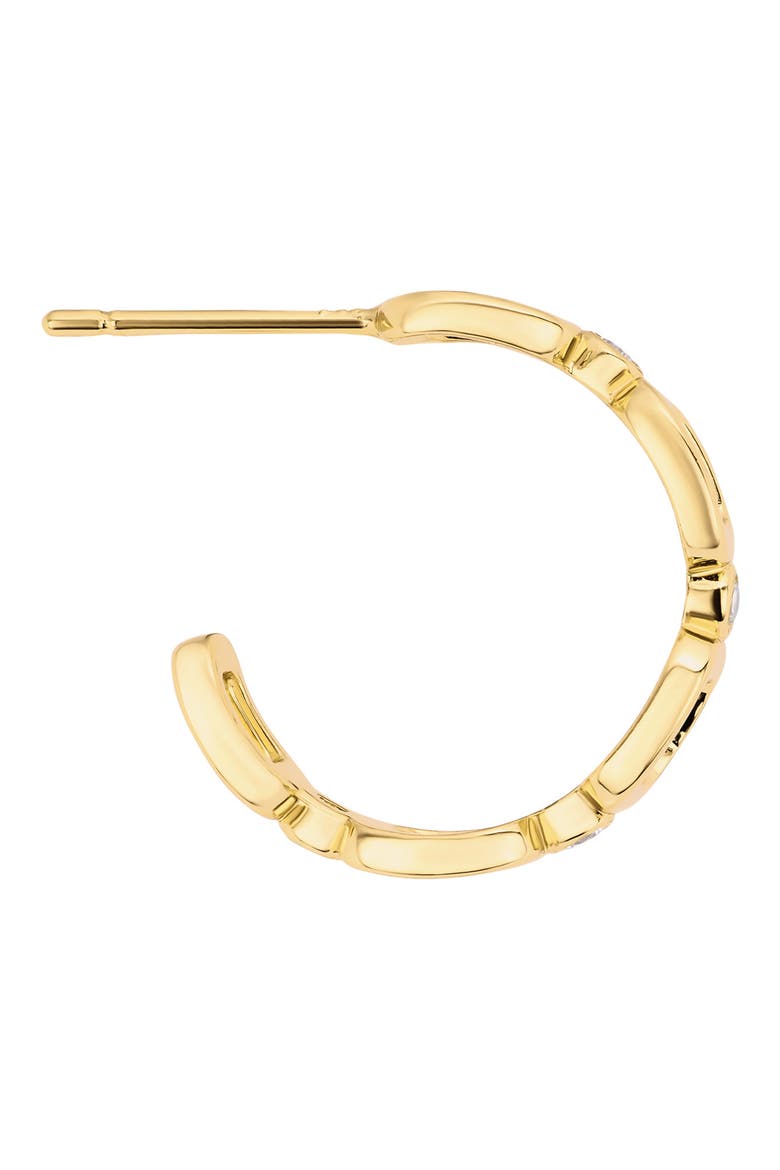 Modern Muse Square Tile CZ Hoop Earrings, Alternate, color, GOLD
