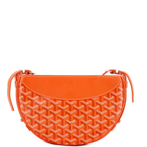 Hirondelle Shoulder Bag Coated Canvas and Leather