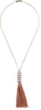 ZAXIE By Stefanie Taylor Imitation Pearl Tassel Pendant Necklace