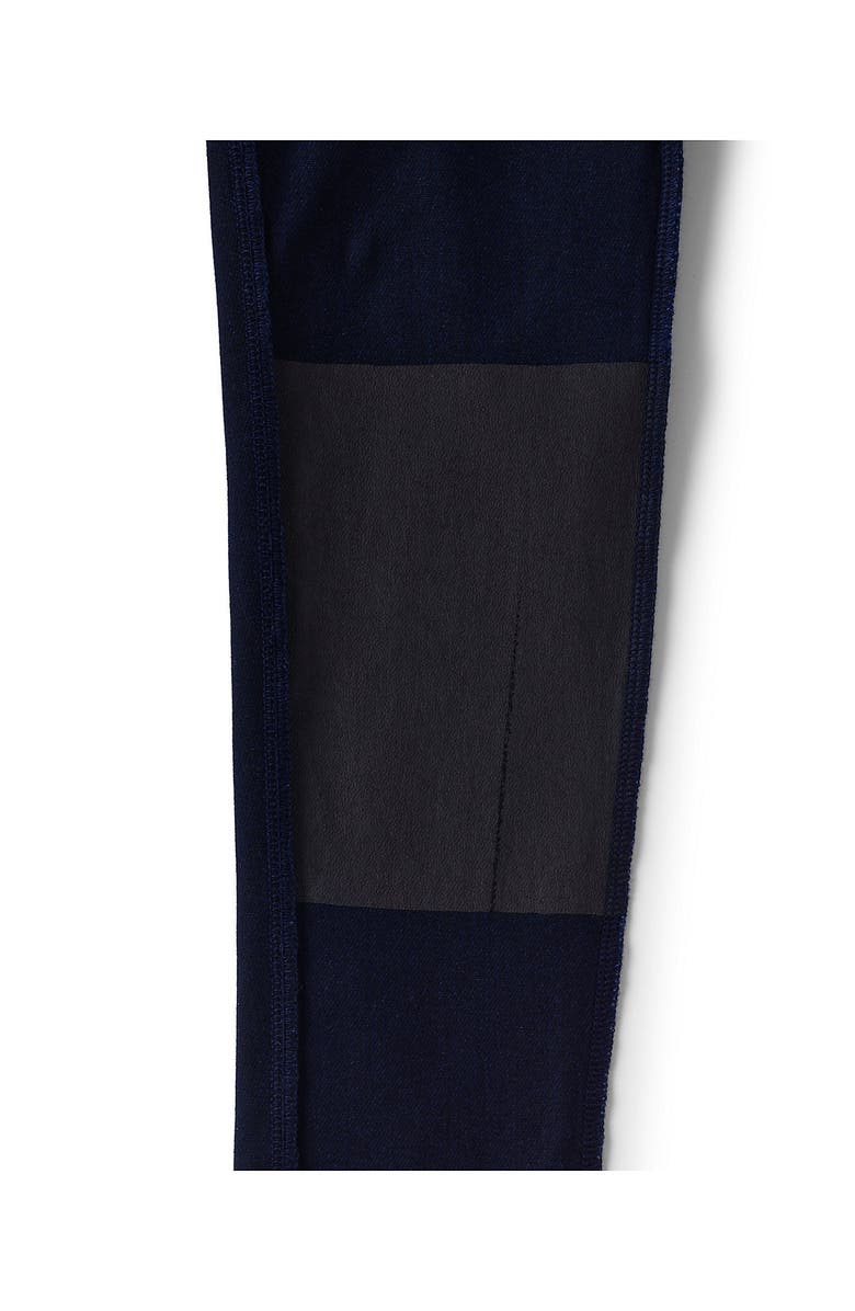 Lands' End Girls Iron Knee Denim Jeggings, Alternate, color, Dark Blue Rinse