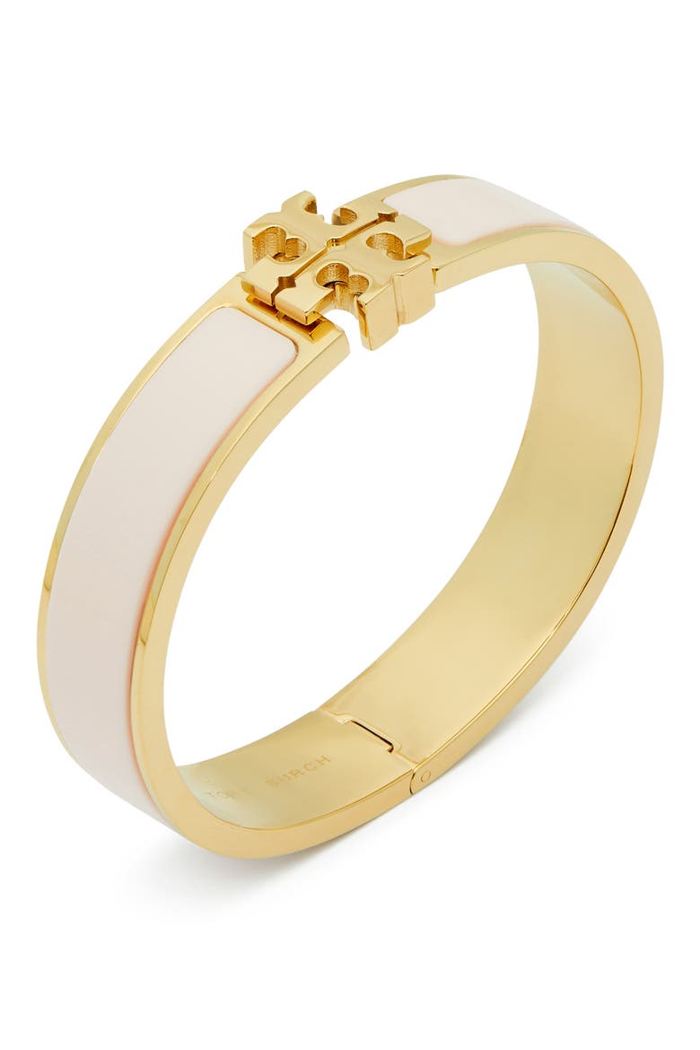 Icon Enamel Bracelet, Alternate, color, TORY GOLD / BALLET PINK