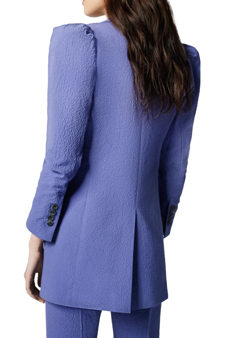 Texture Scrunch One-Button Blazer, Alternate, color, DEEP MAUVE