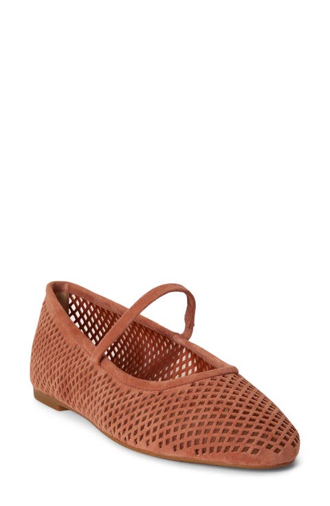 Jayna Perforated Mary Jane Flat (Women)