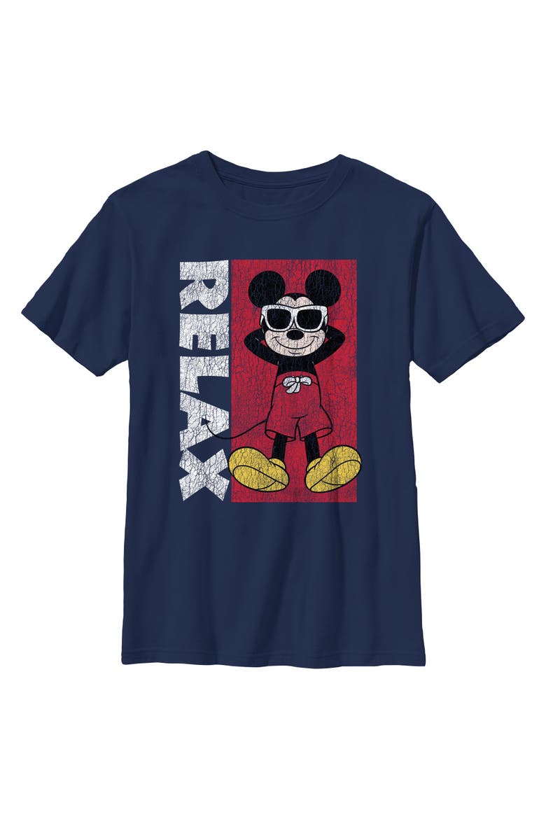 Boy's Mickey & Friends Classic Poses  Graphic T-Shirt, Main, color, Navy Blue: Relax