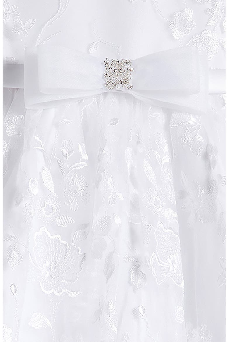 Kids' Floral First Communion Dress, Alternate, color, WHITE