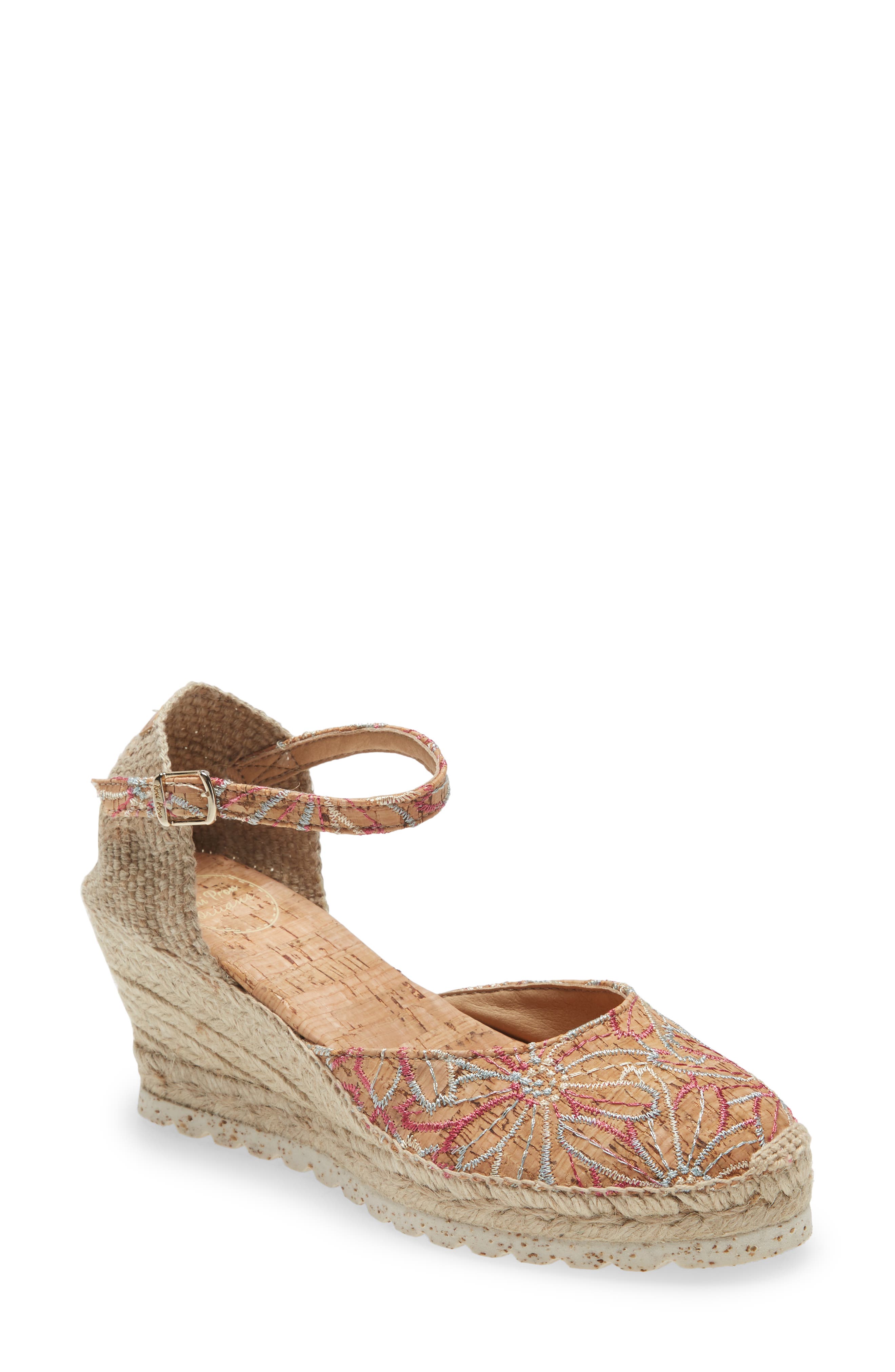 Toni Pons Corfu Ankle Strap Espadrille Wedge, Main, color, 