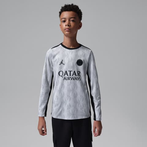 Youth Jordan Brand  Gray Paris Saint-Germain Long Sleeve Pre-Match Dri-FIT Top