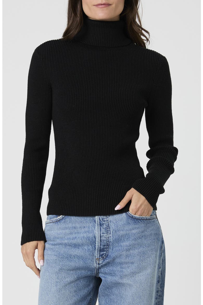 Turtleneck Sweater, Main, color, BLACK