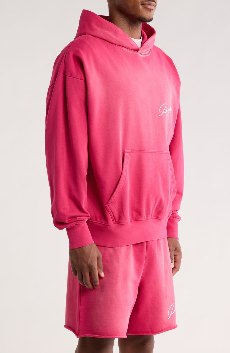 PURPLE BRAND Ombré Cotton Graphic Hoodie, Alternate, color, Red