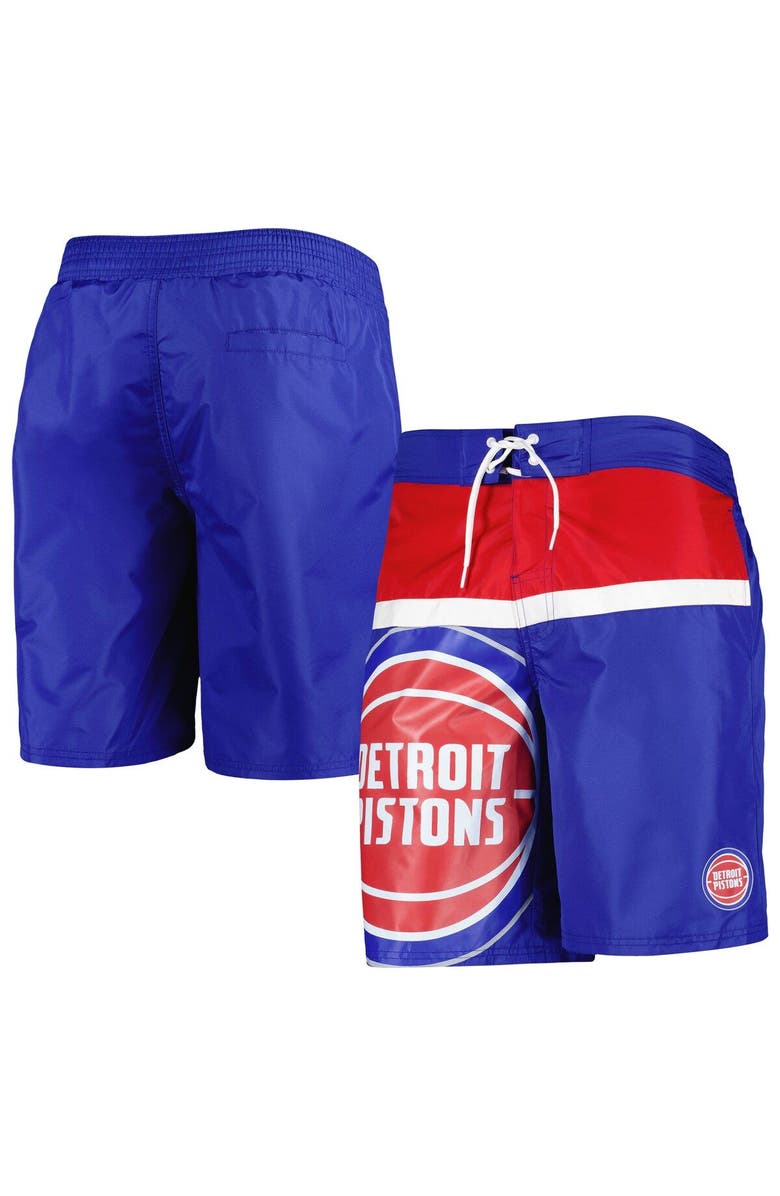 G-III SPORTS BY CARL BANKS Men's G-III Sports by Carl Banks Blue Detroit Pistons Sea Wind Swim Trunks, Main, color, Blue