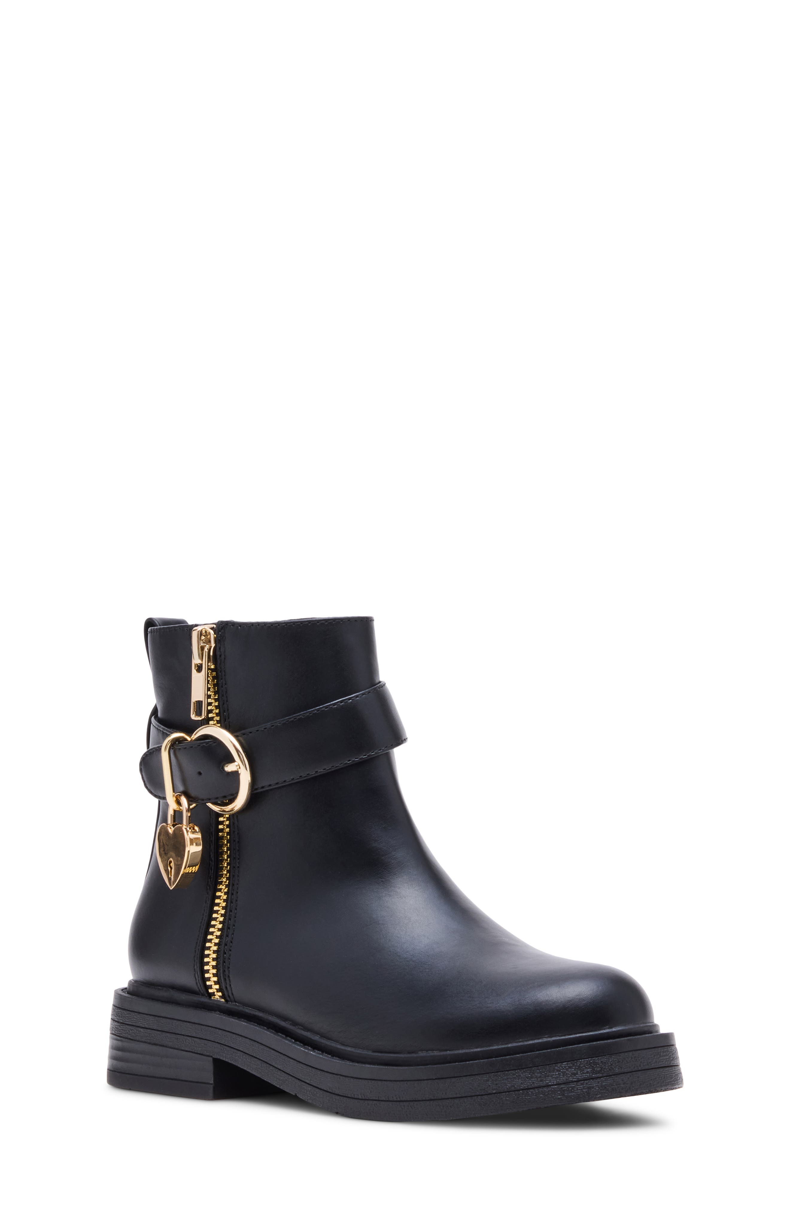 Steve Madden Kids' Jlocket Bootie, Main, color, Black