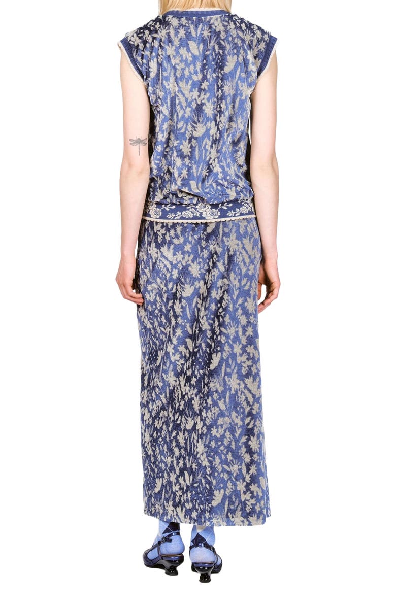 Anna Sui Bluebell Velour Maxi Skirt, Alternate, color, 