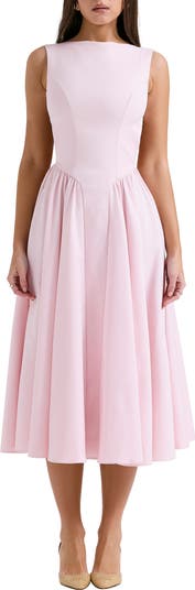 HOUSE OF CB Florentina Open Back Cocktail Midi Dress | Nordstrom